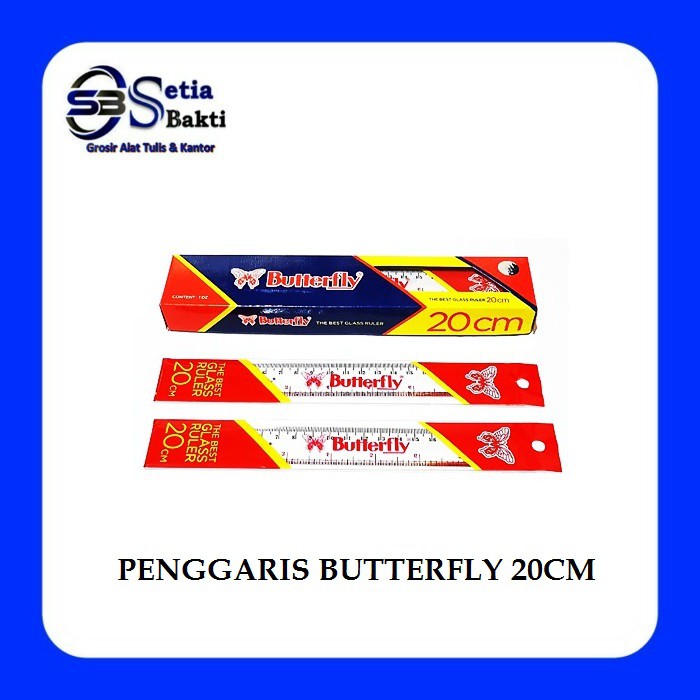 

BUTTERFLY Penggaris Mistar 20 cm - 1 Pcs