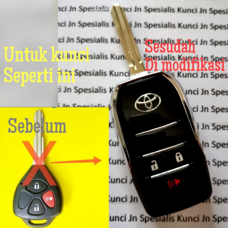 filpkey Toyota,innova,altis, fortuner, 3tombol