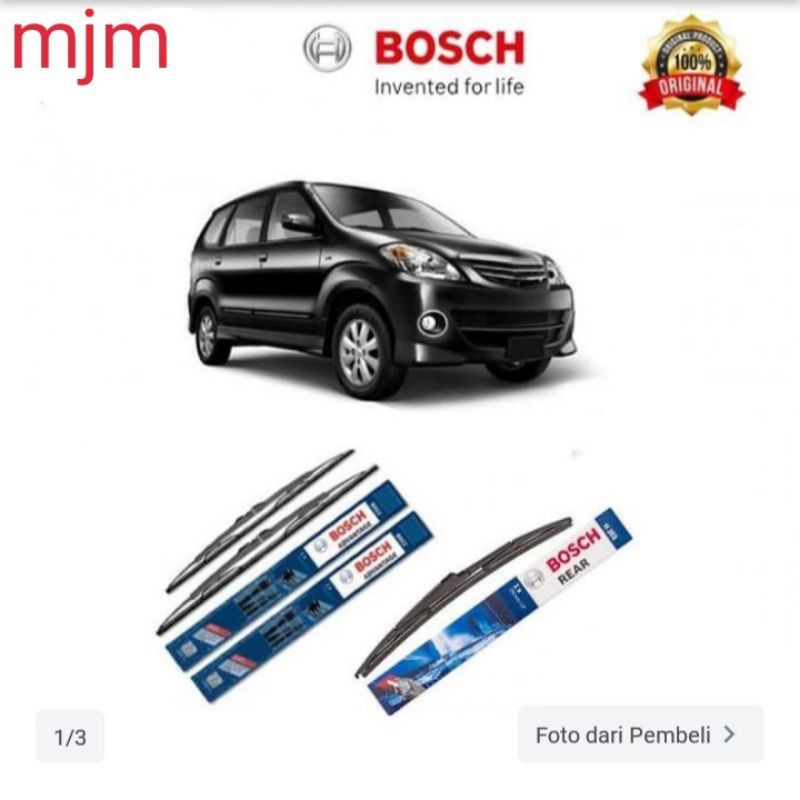 Paket Wiper Depan Belakang  Avanza Xenia 2004-2010 Advantage original Bosch