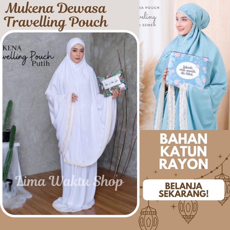 Mukena dewasa travelling mukenah bahan katun rayon premium mukena dewasa terbaru 2022 mewah