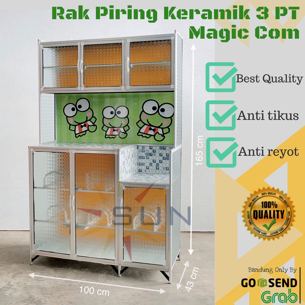 Rak Piring 3pt Alumunium Keramik