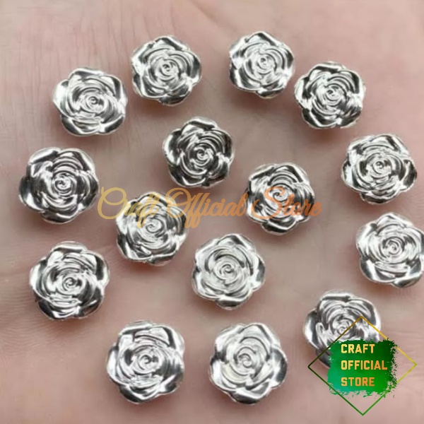 Manik Manik Mote Bunga Mawar Resin Mawar Bahan Craft