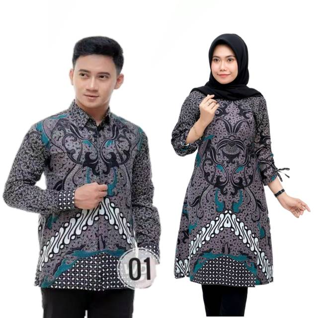 Maura Couple - Sania Ruffle Batik Couple Ori Ndoro Jowi DNT Garansi Termurah