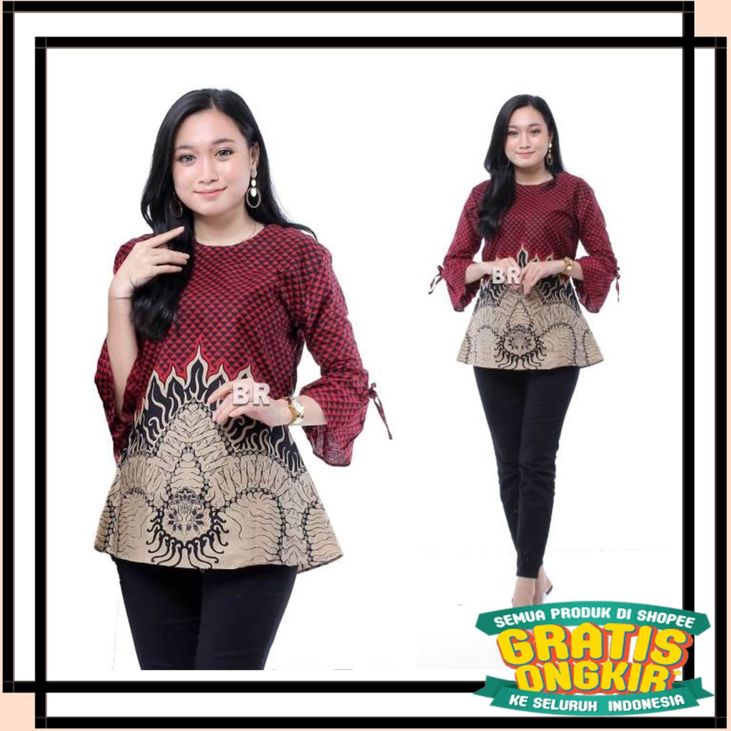 BATIK SEMARANG MURAH - TERBARU TERKINI / Atasan Batik Dolby Dolbi Dobby Doby Tenun Sutra Tulis