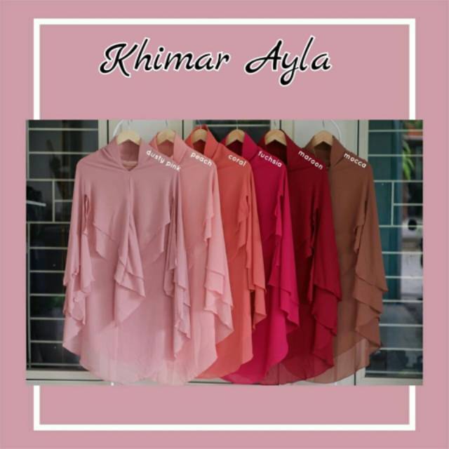 HIJAB / JILBAB KHIMAR SYAR'I PREMIUM - KHIMAR AYLA - BAHAN CERUTY BABYDOLL