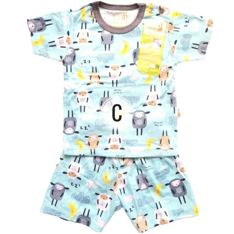 Setelan Pendek Velvet Junior SML XL XXL