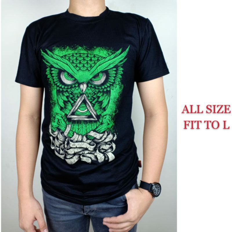Kaos Pria Distro Full printing bangkok 3D/baju atasan pria