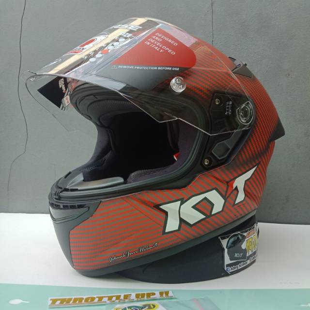 KYT TT COURSE CARBON RED MATT