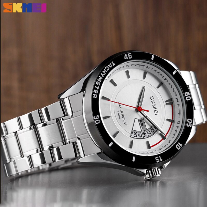 Jam Tangan Pria SKMEI 1641 Analog Day Date Stainless Steel Original SKMEI