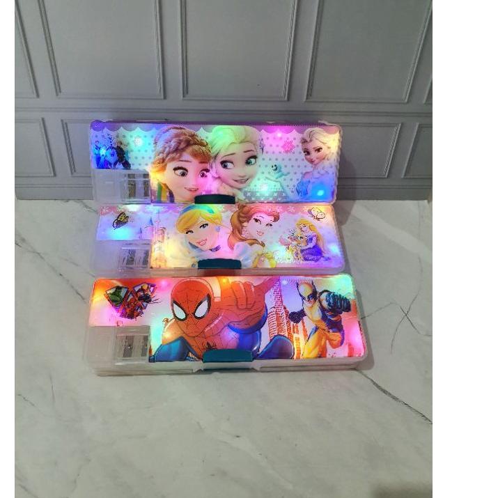 

[PRODUK L6G0O] kotak pensil lampu/pencil case LED/kotak pensil MAGNET NYALA/MAGNET LED R07