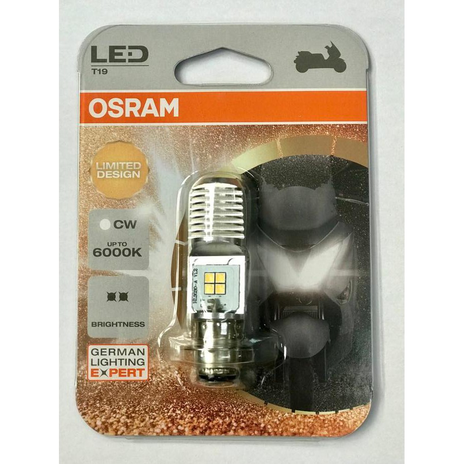 OSRAM LED T19 / LAMPU UTAMA/DEPAN MOTOR /PUTIH /AC-DC PNP
