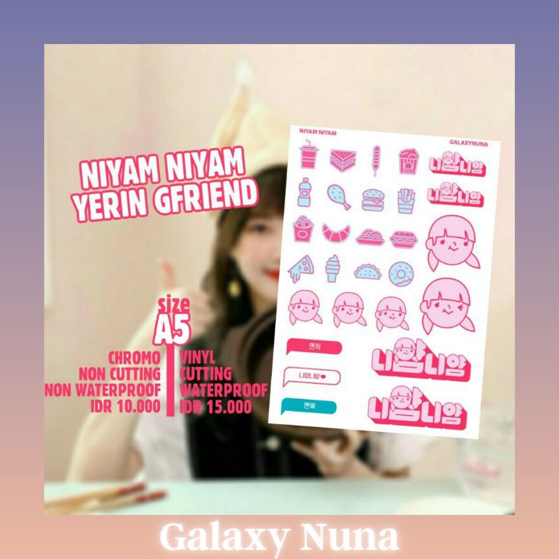 

sticker niyam niyam yerin gfriend | sticker vinyl | sticker chromo | stiker kpop