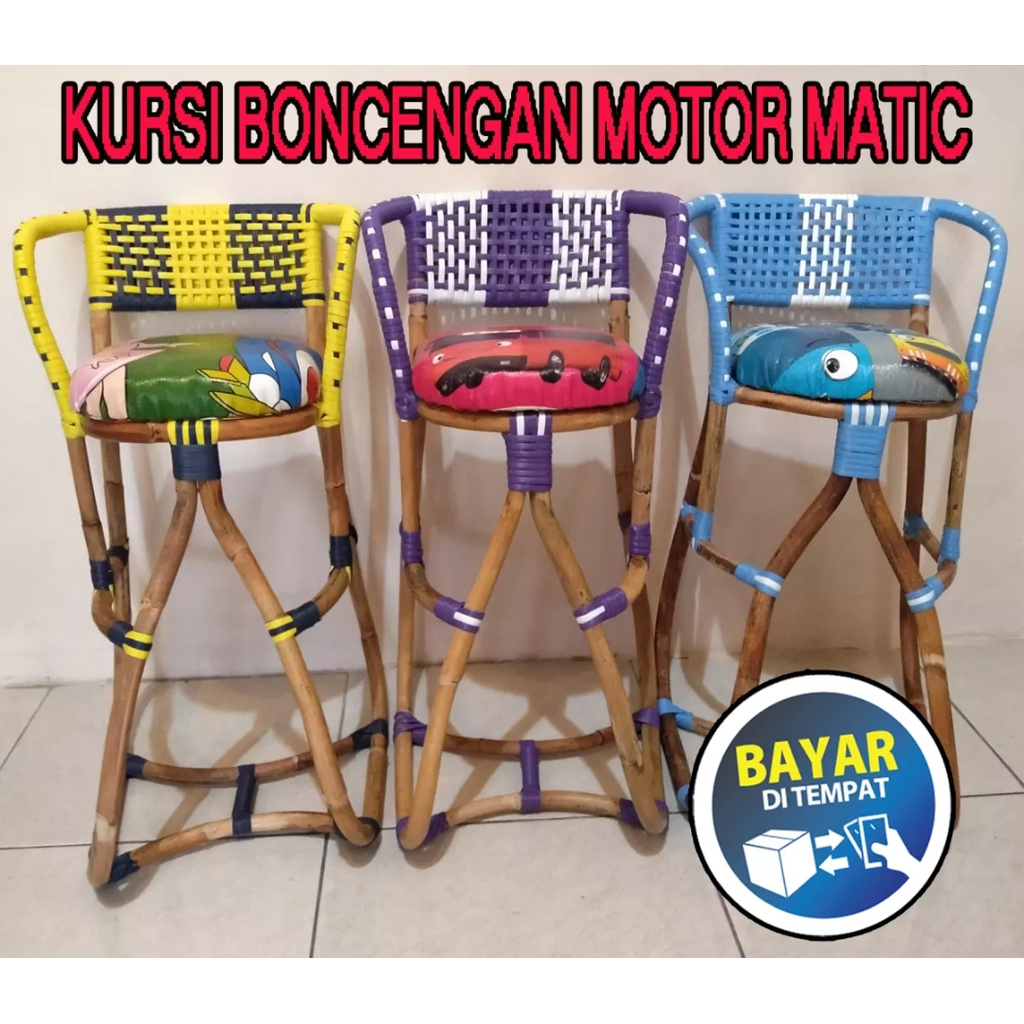 boncengan anak motor matic / kursi motor anak matic / kursi rotan motor / kursi boncengan motor anak