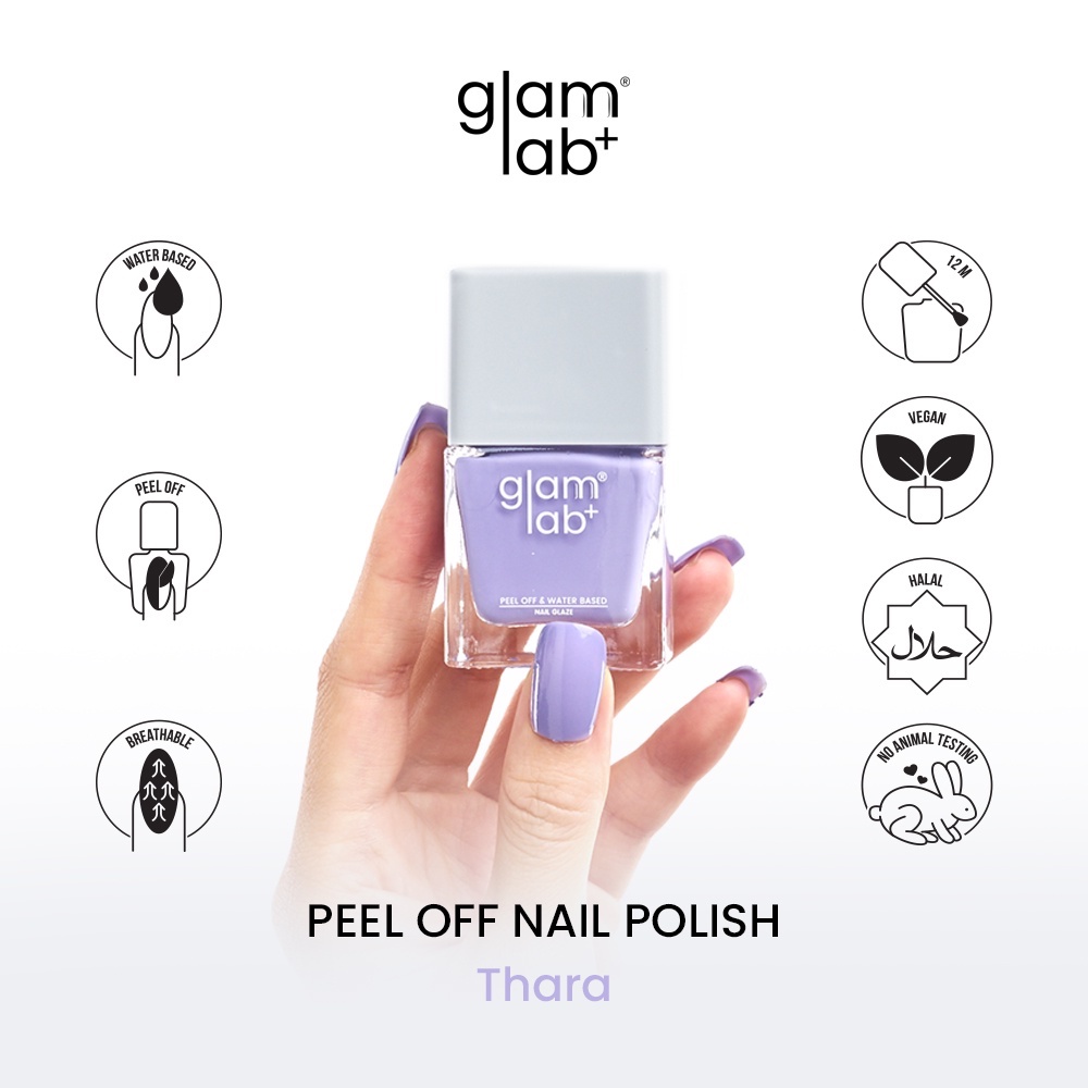 Jual Glamlab+ Nail Polish Collection / Cat Kuku Peel Off, Breathable