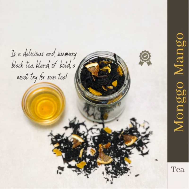 Organic&amp;Joy• Monggo Mango Tea Blend| Teh Hitam Rasa Buah Mangga (Tropical tea blend,teh hitam mangga,high caffeine)