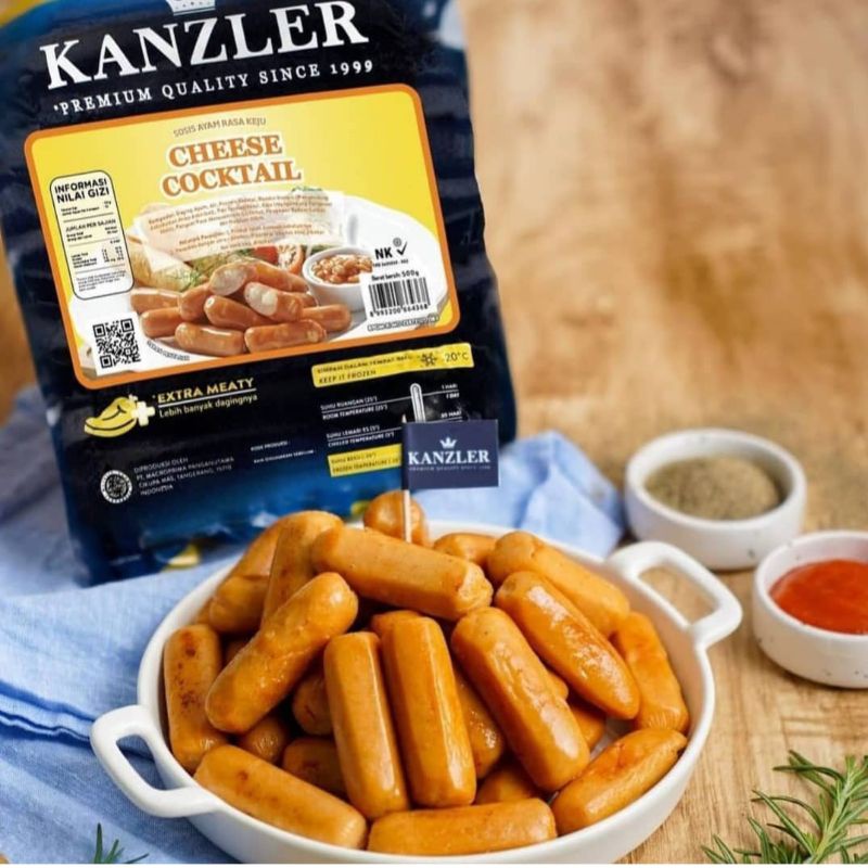 Nugget kanzler crispy, Sosis Kanzler Cheese dan beef Cocktail 500gram