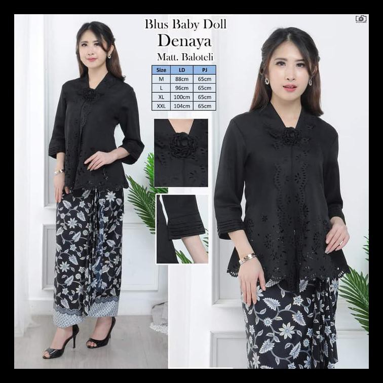 PROMO ATASAN KEBAYA HITAM / KEBAYA DENAYA HITAM KEBAYA PEREMPUAN MURAH ALD