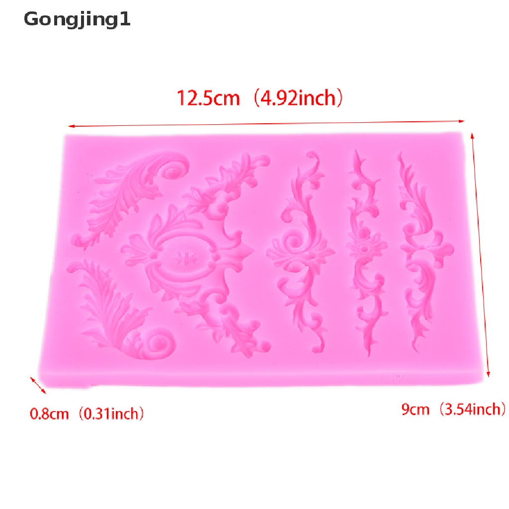 Gongjing1 Cetakan Fondant / Cokelat / Gumpaste Bahan Silikon Untuk Dekorasi Kue