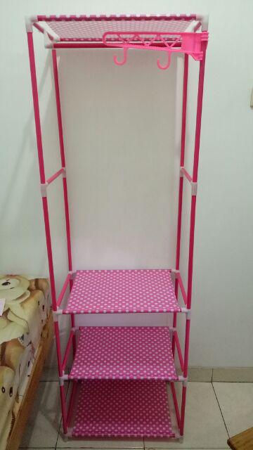 🍭🍭🍭stand Hanger Rak Lemari Pakaian Serbaguna Tanpa Cover