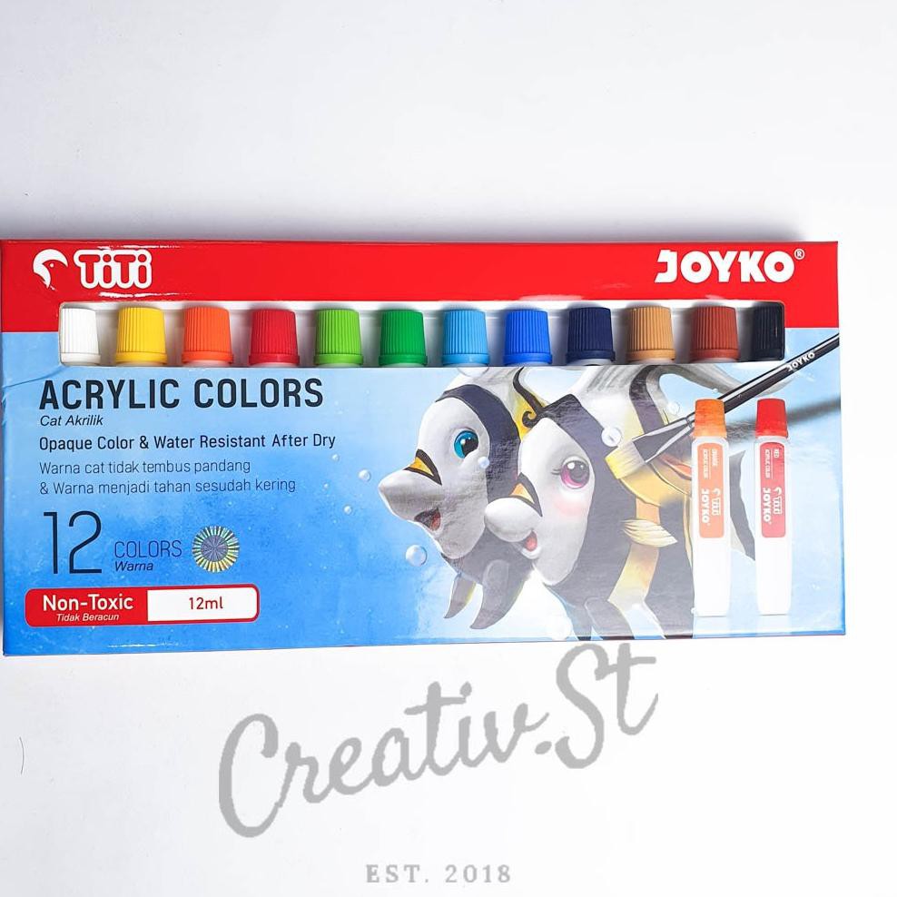 

Cat Acrylic 12 Warna Titi Joyko 12 ml (ART. X4859)