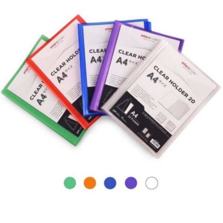 

clear holder A4 inter x folder 20 lembar-1 pcs