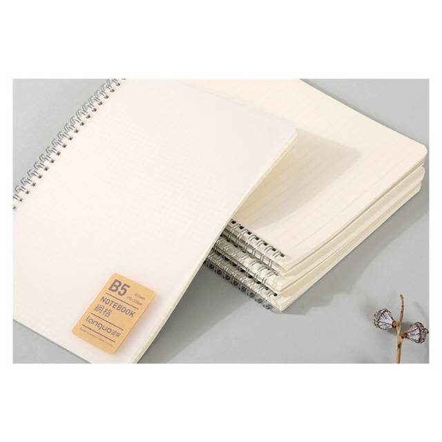 Jual Notebook Clear Cover Spiral A5 B5 GRID DOTTED BLANK / Kotak TITIK