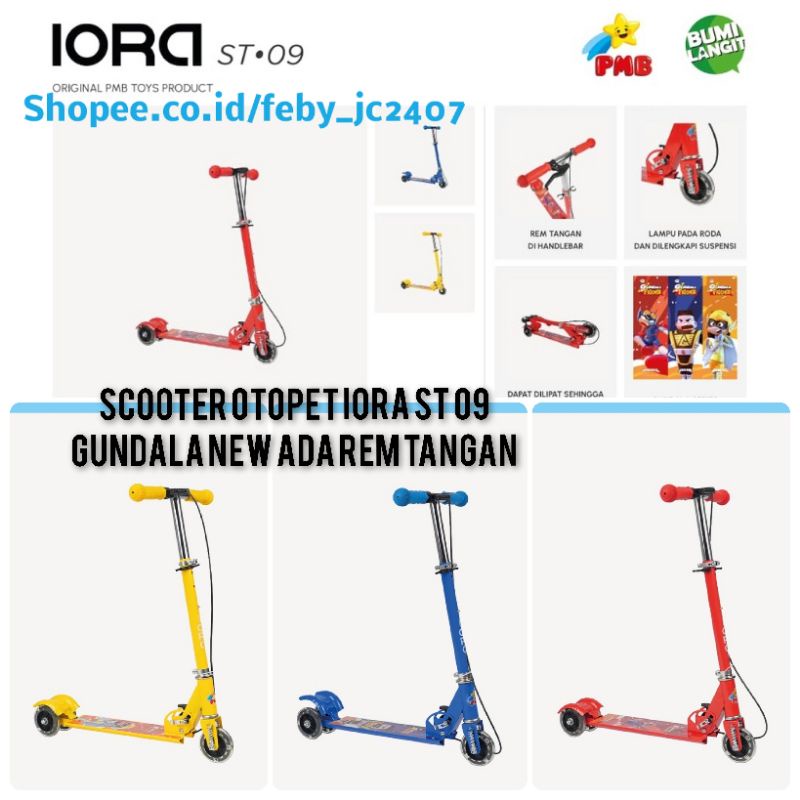 New Design 2022 Murah Gosend Semarang Skuter Scooter Otopet Iora st 09 Roda 3 Anak  Element Ada Rem 