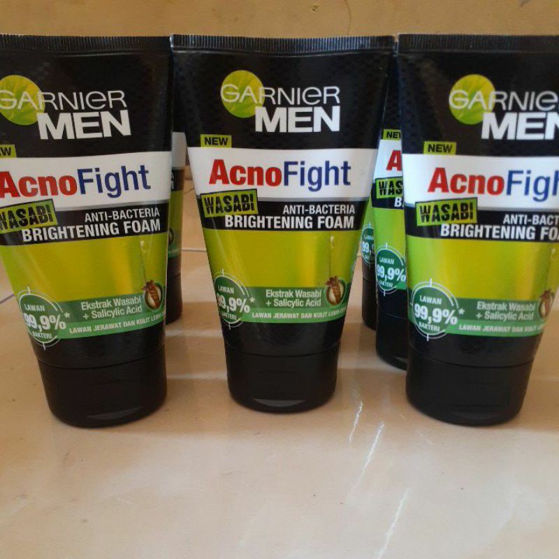 Garnier Men Acno Fight Wasabi Brightening Foam 100ml..