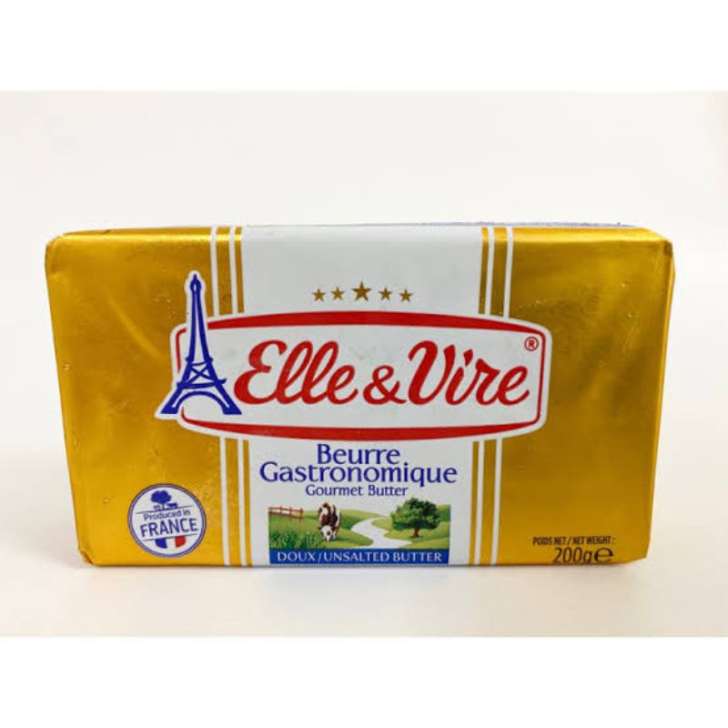 

Elle & Vire unsalted butter 200 gr