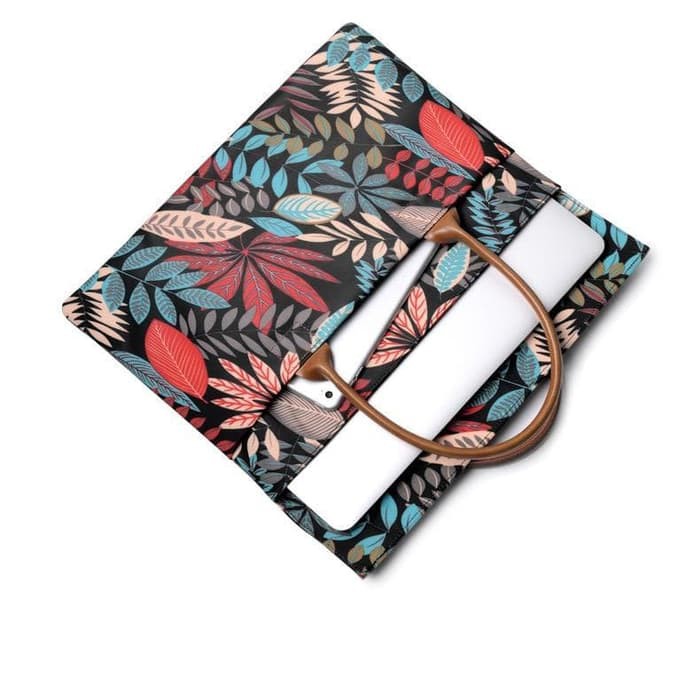 Tas Laptop Softcase Jinjing Macbook lenovo D330 samsung S7 Ipad pro Forest Leaves Printed 11 12 inch