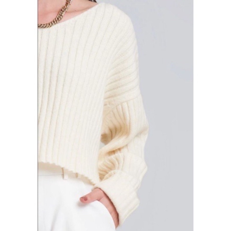 TOKUDAY CROP KNIT OVERSIZE SWETER