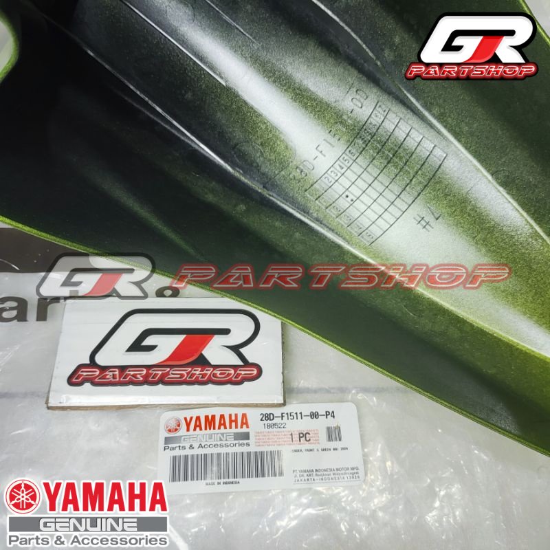 spakbor depan mio smile 28D hijau ori ygp original yamaha slebor fender front