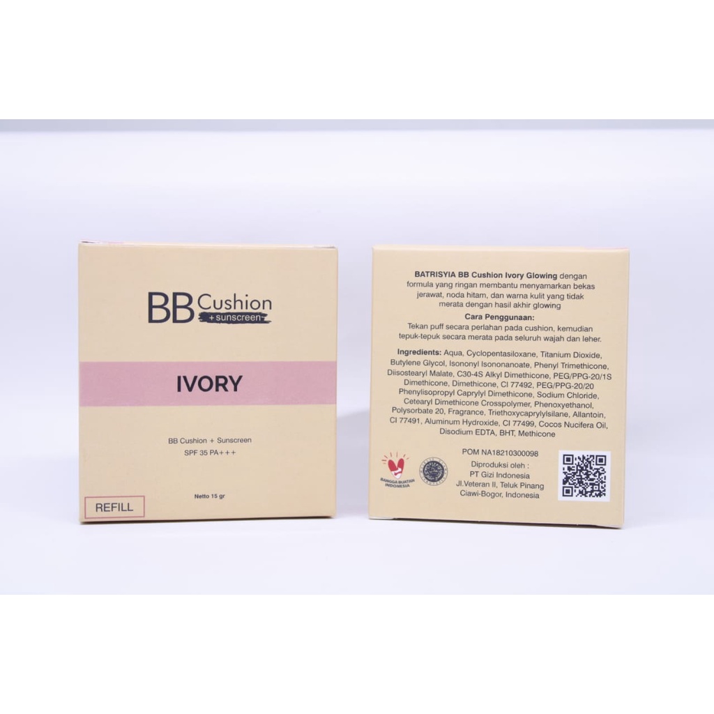 Batrisyia BB Cushion plus Sunscreen REFILL - IVORY