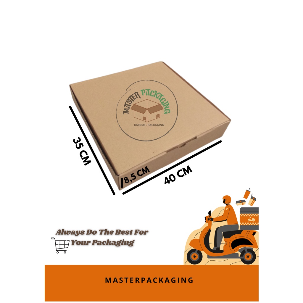 

Kardus / Dus / Box Pizza ukuran 40x35x8,5 cm