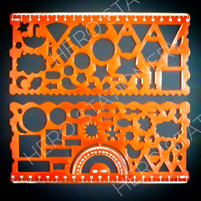 

Fancy ruler penggaris cetakan aneka bentuk 20 cm MS-1101