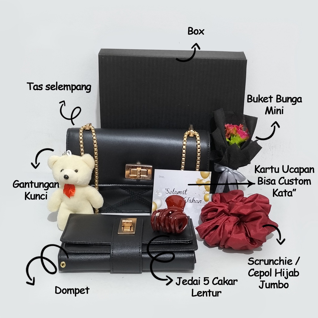 Kado ulang tahun tas wanita hadiah ultah bestie hampers birthday wisuda anniversary gift set wedding pernikahan