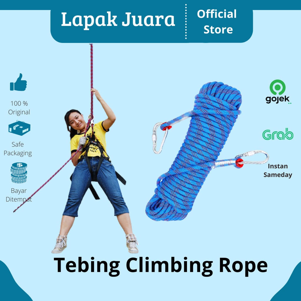 Tali Panjat Tebing | Tali Panjat Tebing 20 Meter | Tali Panjat Tebing 10mm | Climbing Rope | Tali Pa