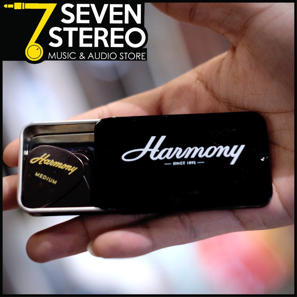 Harmony Celluloid Tortoise Standard Guitar Pick Medium 12-Pick Tin