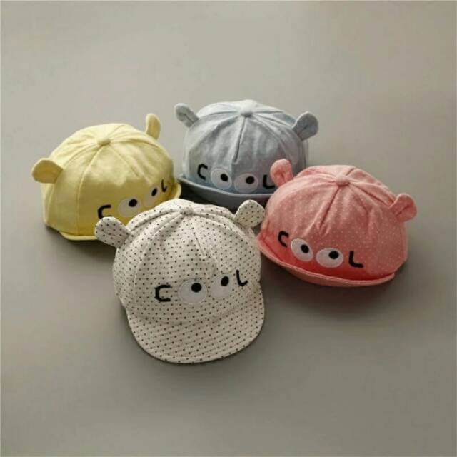 Topi bayi cool polka