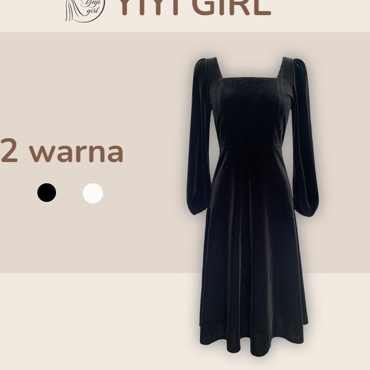Murah YIYI GIRL - Dress Wanita Dengan Rok Plisket Panjang Korea Style