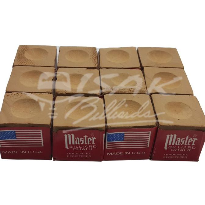 

Office & Stationery | Alat Tulis | Master Chalk Usa - 12 Piece Billiard Chalk - Kapur Biliar - Gold Emas | Best Seller