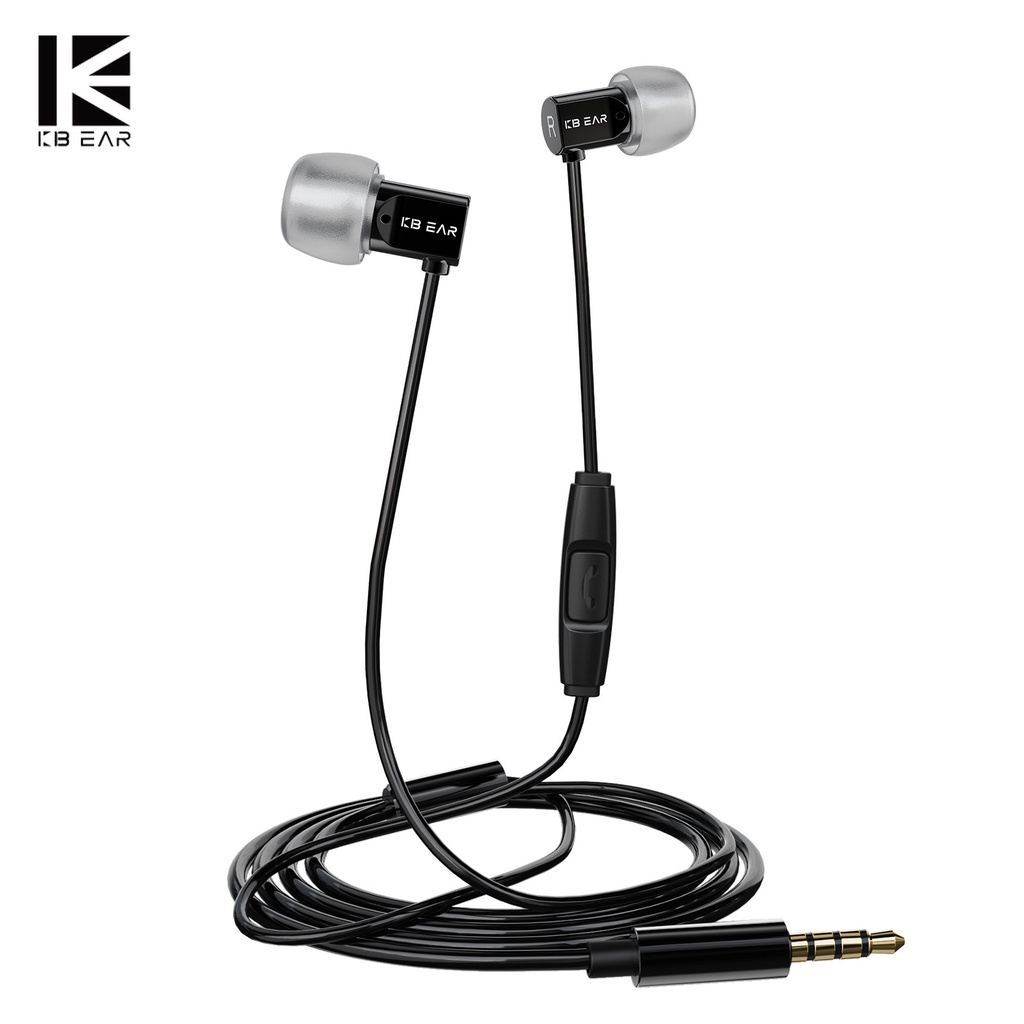 Kbear Earphone In Ear Komposit Diafragma 6mm Dengan Kabel Jack 3.5mm Untuk Olahraga