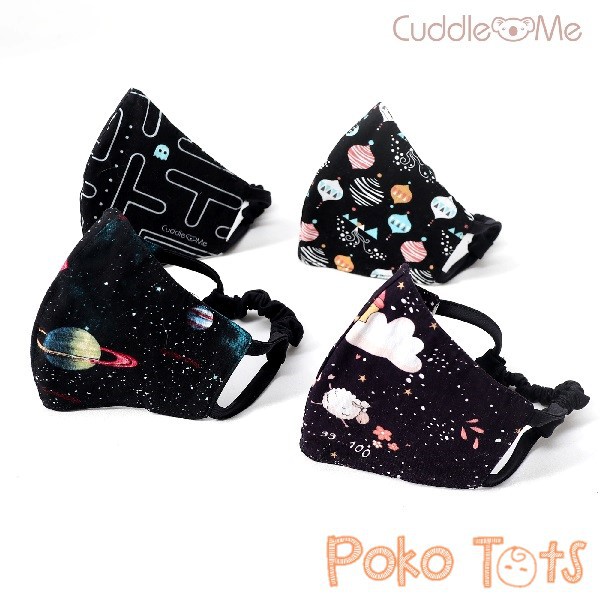 Cuddle Me Adult Mask 3 Ply MOTIF Masker Kain Dewasa Cuddleme ulang Earloop Tiga Lapis Headloop