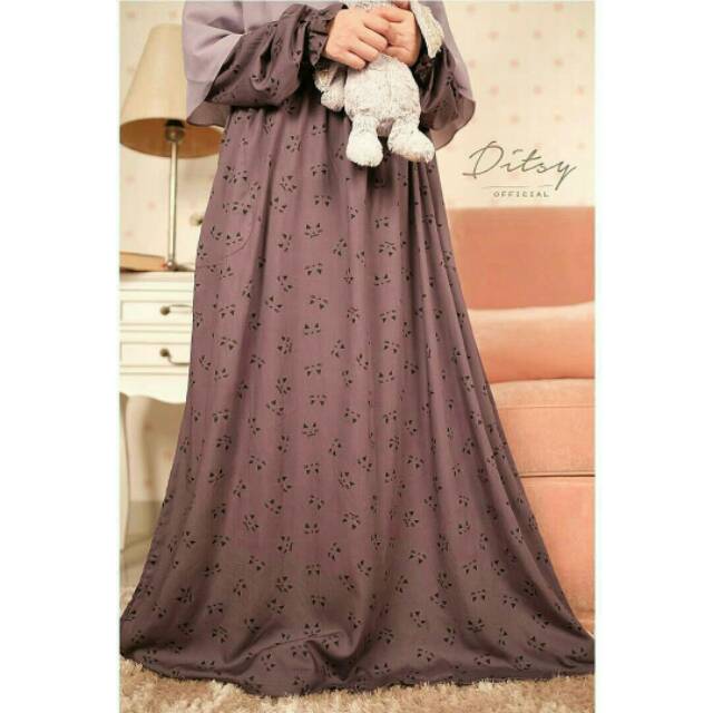 Ditsy Cat Grey Nightgown