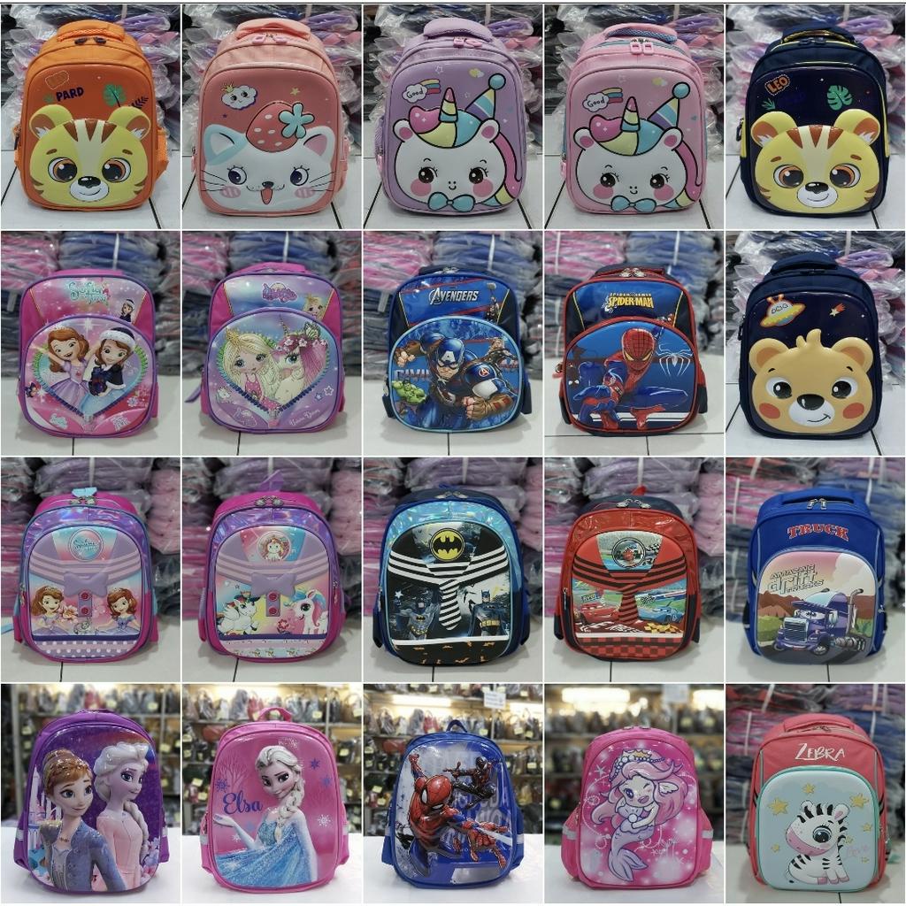 Tas import ransel sekolah paud pg tk anak laki laki dan anak perempuan