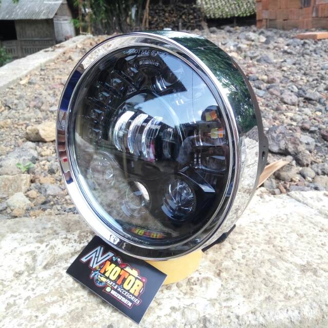 Daymaker 7inc 19led DOT SAE ORIGINAL set lampu Tiger Revo original AHM