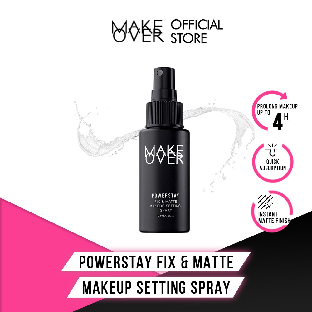 MAKE OVER Powerstay Fix &amp; Matte Makeup Setting Spray 50 ml - Makeup Setting Spray TW