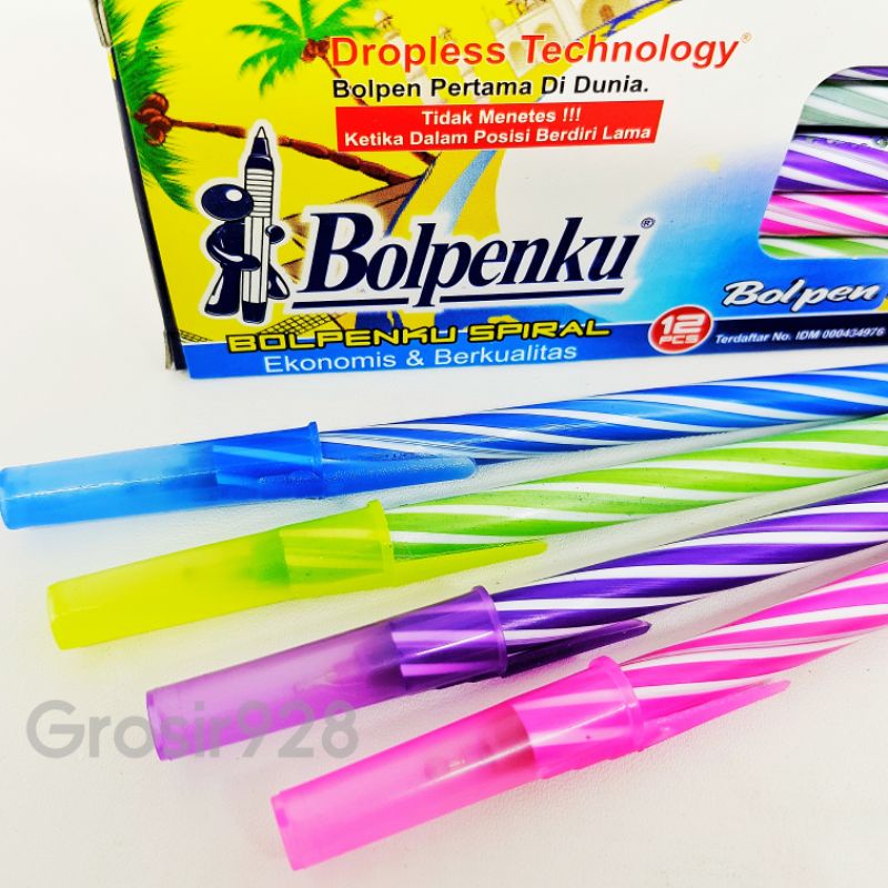 

(Per 12) Pen Pulpen Bolpenku Spiral Gel Desain Lilin Murah