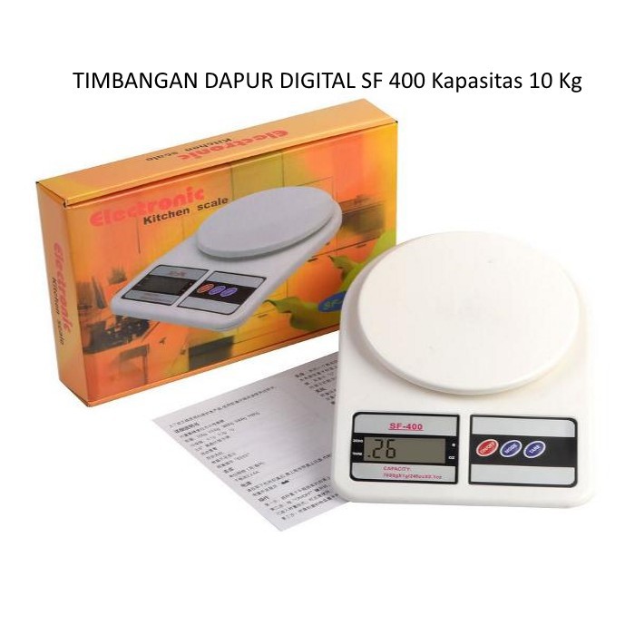 Fanilashop - Timbangan Digital Sf 400 kapasitas 10kg / timbangan dapur digital 10kg