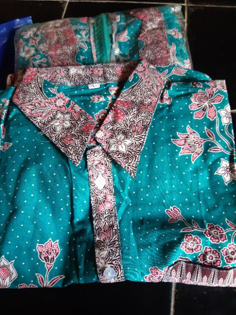 Qnunbatik Kemeja Batik Lengan Pendek Standard -jumbo 5l Kd Melati Dasar Warna